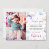 Vlinder Dank Je Kaart Tuinfeest (Voorkant)