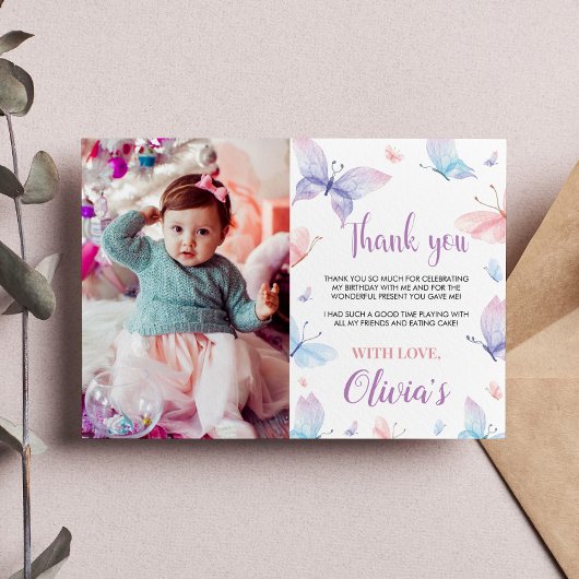 Vlinder Dank Je Kaart Tuinfeest