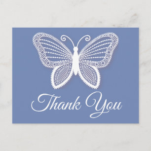 Vlinder Dank Je Korenbloem Blauwe Vlinders Briefkaart