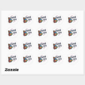 Vlinder Dank Je Ronde Sticker (Vel)