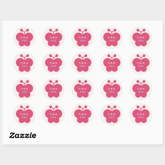 Vlinder dank je sticker  (Vel)