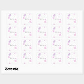 Vlinder dank je vierkante sticker (Vel)