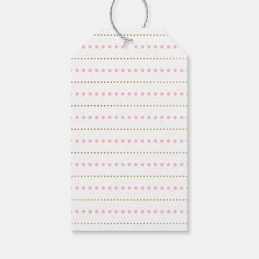 Vlinder dank u Label, roze, goud Cadeaulabel (Achterkant)