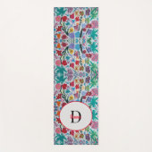 Vlinder Dans Bloemen Monogram Yoga Mat (Voorkant)