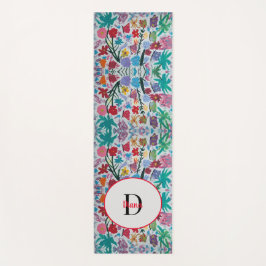 Vlinder Dans Bloemen Monogram Yoga Mat