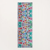 Vlinder Dans Bloemen Monogram Yoga Mat (Achterkant)