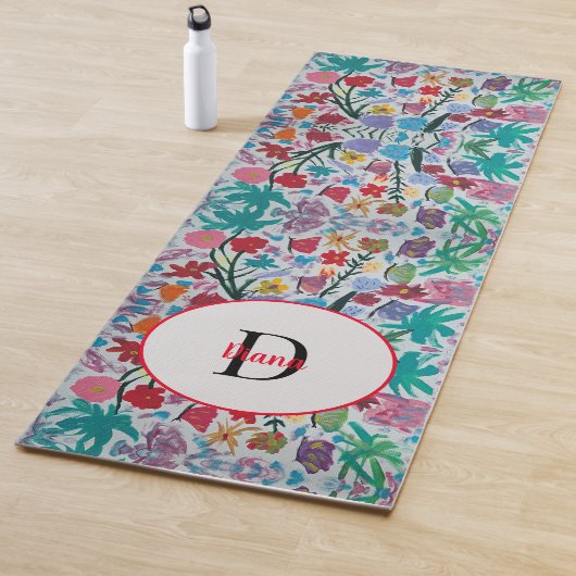 Vlinder Dans Bloemen Monogram Yoga Mat (In situ)