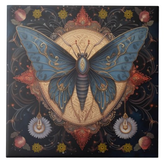  vlinder decoratieve Tegel Tegeltje (Voorkant)