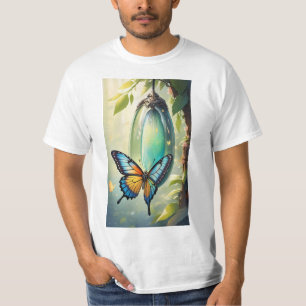 Vlinder die uit zijn Chrysalis Macro-opname komt T-shirt