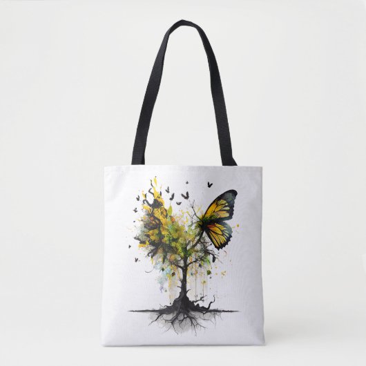 Vlinder Dier Creatieve Kunst Tote Bag (Voorkant)