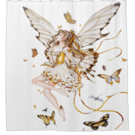 vlinder douchegordijn