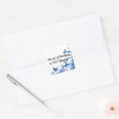 vlinder draaikolk van vriendelijkheid vierkante sticker (Envelop)