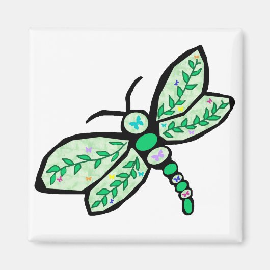 Vlinder Dragonfly magneet (Voorkant)