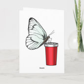 Vlinder drinkbeker kaart (Achterkant)