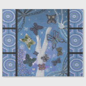 Vlinder dromen Aboriginal inpakpapier (Vlak)