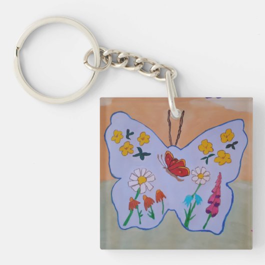 Vlinder dromen Acryl Sleutelhanger (voorkant)