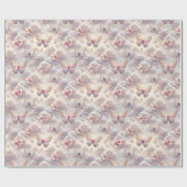 vlinder dromen Baby shower meisje inpakpapier (Vlak)