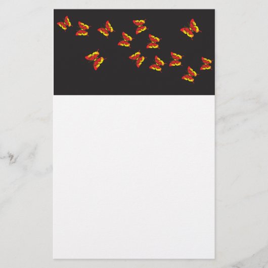 vlinder dromen patroon briefpapier (Voorkant)