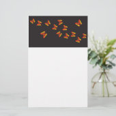 vlinder dromen patroon briefpapier (Staand voorkant)
