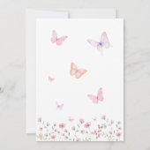 Vlinder Eerste Verjaardag Kaart (Achterkant)