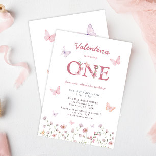 Vlinder Eerste Verjaardag Kaart