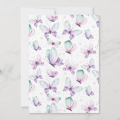 Vlinder Eerste Verjaardag Kaart (Achterkant)