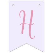 Vlinder Eerste Verjaardags Meisje 1e Roze Paarse Vlaggetjes (Tweede vlag)