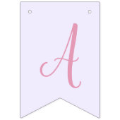 Vlinder Eerste Verjaardags Meisje 1e Roze Paarse Vlaggetjes (Derde vlag)