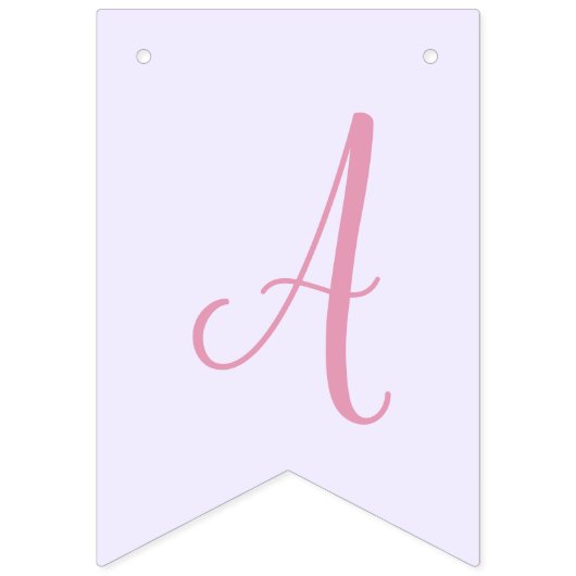 Vlinder Eerste Verjaardags Meisje 1e Roze Paarse Vlaggetjes (Derde vlag)