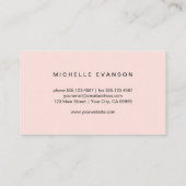  vlinder Elegant Logo Blush Pink Visitekaartje (Achterkant)