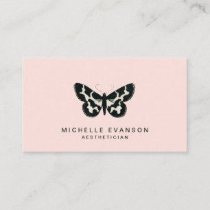  vlinder Elegant Logo Blush Pink Visitekaartje