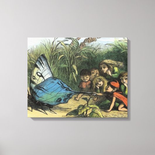 Vlinder Elf Artwork Leuke Elfen Vlinders Canvas Afdruk (Voorkant)