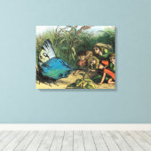 Vlinder Elf Artwork Leuke Elfen Vlinders Canvas Afdruk (Insitu (Houten vloer))