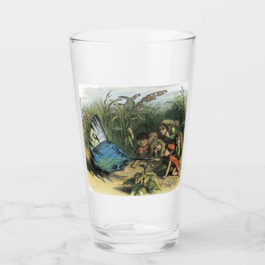Vlinder Elf Artwork Leuke Elfen Vlinders Glas (Voorkant)