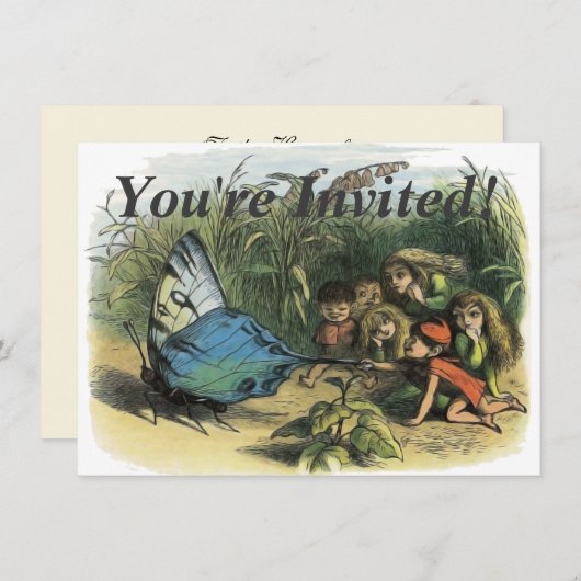 Vlinder Elf Artwork Leuke Elfen Vlinders Kaart (Voorkant / Achterkant)