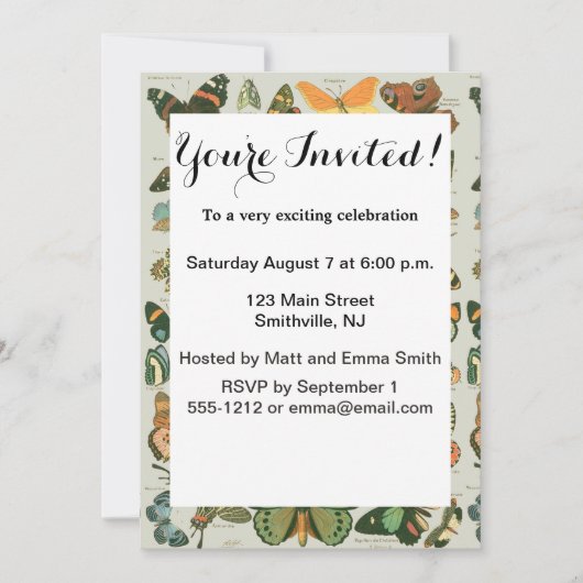 Vlinder Elf Artwork Leuke Elfen Vlinders Kaart (Voorkant)