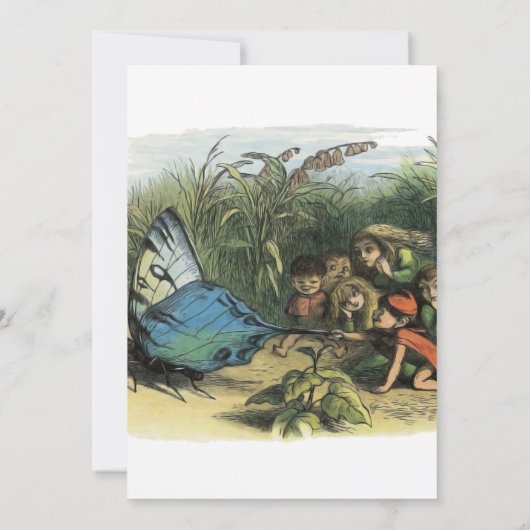 Vlinder Elf Artwork Leuke Elfen Vlinders Kaart (Achterkant)