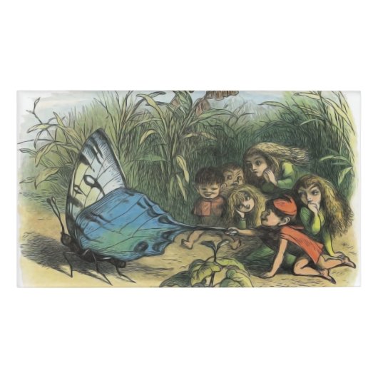 Vlinder Elf Artwork Leuke Elfen Vlinders Naambadge (Voorkant)
