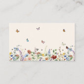 Vlinder en Baby shower van Floral Informatiekaartje (Achterkant)