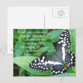 Vlinder en Bijbelvers Briefkaart (Voorkant / Achterkant)