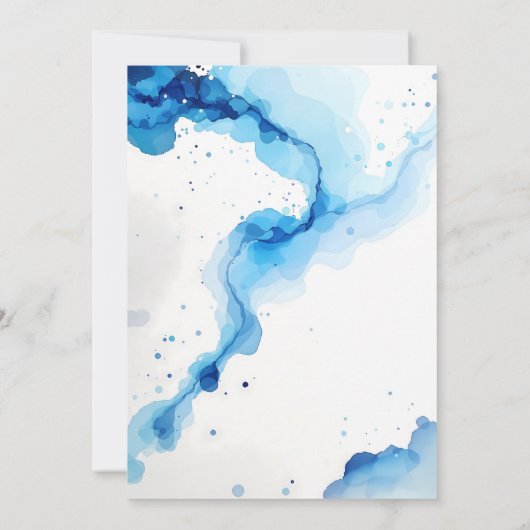 Vlinder en blauw roos bloemenmoderne verjaardag kaart (Achterkant)