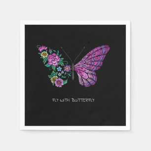 Vlinder en bloem bloemenvlinders vleugels uit servet