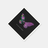 Vlinder en bloem bloemenvlinders vleugels uit servet (Hoek)