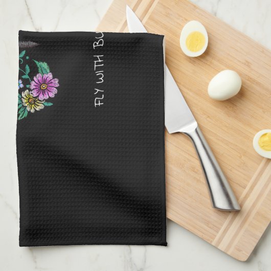 Vlinder en bloem bloemenvlinders vleugels uit theedoek (Quarter Fold)