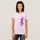 Vlinder en bloem doedel T-shirt (Voorkant volledig)