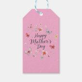 Vlinder en bloem Gelukkige Moederdag  Cadeaulabel (Voorkant)