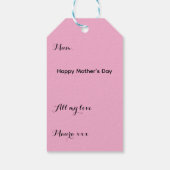 Vlinder en bloem Gelukkige Moederdag  Cadeaulabel (Achterkant)