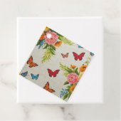 Vlinder en bloem ontwerp home decor items bedankjes labels (In situ)