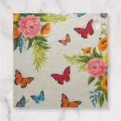 Vlinder en bloem ontwerp home decor items bedankjes labels (Achterkant)