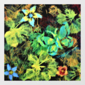 Vlinder en bloem Rodilius Raamsticker (Vel)